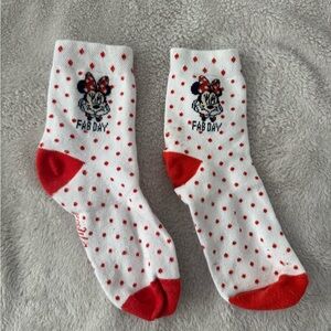 WOMENS MINNIE MOUSE POLKA DOT SOCKS